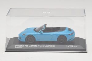 Porsche 911 991.1 Carrera 4 GTS Kabriolet Niebieski Minichamps 1:43 410067332 Metal — zdjęcie 4 z 5