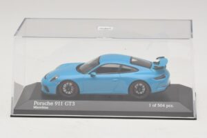 Porsche 911 991.1 GT3 Niebieski Minichamps 1:43 410066022 Metal — zdjęcie 4 z 5
