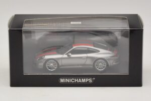Porsche 911 991.1 R Srebrny Z Pomarańczowymi Pasami Minichamps 1:43 410066222 Metal — zdjęcie 5 z 5