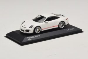 Porsche 911 991.1 R Biały Z Czerwonymi Pasami Minichamps 1:43 410066220 Metal