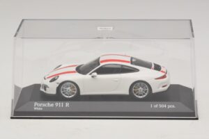Porsche 911 991.1 R Biały Z Czerwonymi Pasami Minichamps 1:43 410066220 Metal — zdjęcie 5 z 6