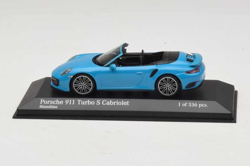 Porsche 911 991.1 Turbo S Kabriolet Niebieski Minichamps 1:43 Porsche 911 991.1 Turbo S Kabriolet Niebieski Minichamps 1:43 410067182 Metal
