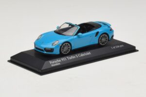 Porsche 911 991.1 Turbo S Kabriolet Niebieski Minichamps 1:43 410067182 Metal — zdjęcie 2 z 5