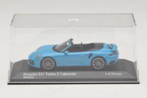 Porsche 911 991.1 Turbo S Kabriolet Niebieski Minichamps 1:43 410067182 Metal — zdjęcie 4 z 5