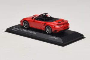Porsche 911 991.1 Turbo S Kabriolet Czerwony Minichamps 1:43 410067180 Metal — zdjęcie 3 z 5