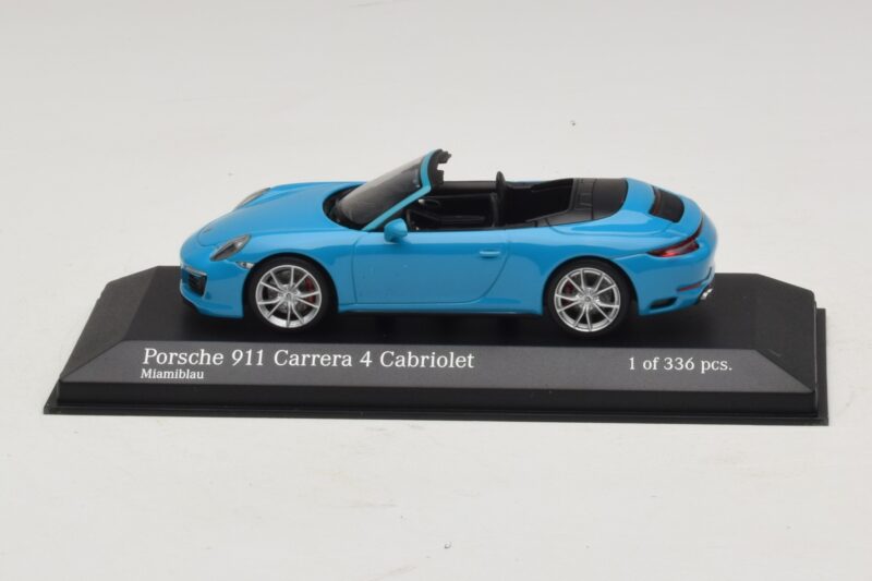 Porsche 911 991.2 Carrera 4 Kabriolet Niebieski Minichamps 1:43 410067232 Metal