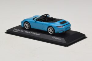 Porsche 911 991.2 Carrera 4 Kabriolet Niebieski Minichamps 1:43 410067232 Metal — zdjęcie 3 z 5