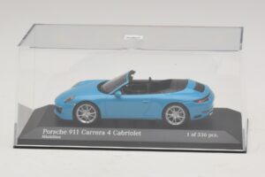 Porsche 911 991.2 Carrera 4 Kabriolet Niebieski Minichamps 1:43 410067232 Metal — zdjęcie 4 z 5