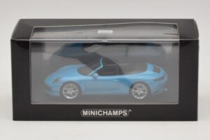 Porsche 911 991.2 Carrera 4 Kabriolet Niebieski Minichamps 1:43 410067232 Metal — zdjęcie 5 z 5