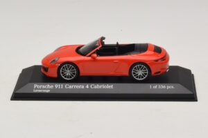 Porsche 911 991.2 Carrera 4 Kabriolet Pomarańczowy Minichamps 1:43 410067231 Metal