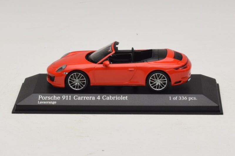 Porsche 911 991.2 Carrera 4 Kabriolet Pomarańczowy Minichamps 1:43 410067231 Metal