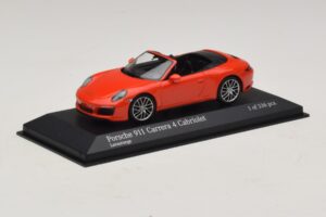 Porsche 911 991.2 Carrera 4 Kabriolet Pomarańczowy Minichamps 1:43 410067231 Metal — zdjęcie 2 z 5