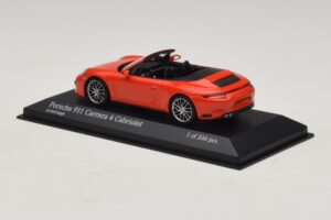 Porsche 911 991.2 Carrera 4 Kabriolet Pomarańczowy Minichamps 1:43 410067231 Metal — zdjęcie 3 z 5