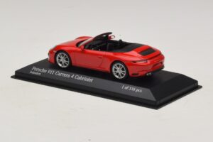 Porsche 911 991.2 Carrera 4 Kabriolet Czerwony Minichamps 1:43 410067230 Metal — zdjęcie 3 z 5