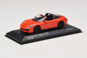Porsche 911 991 Targa 4 GTS Pomarańczowy Minichamps 1:43 410067341 Metal — zdjęcie 2 z 5