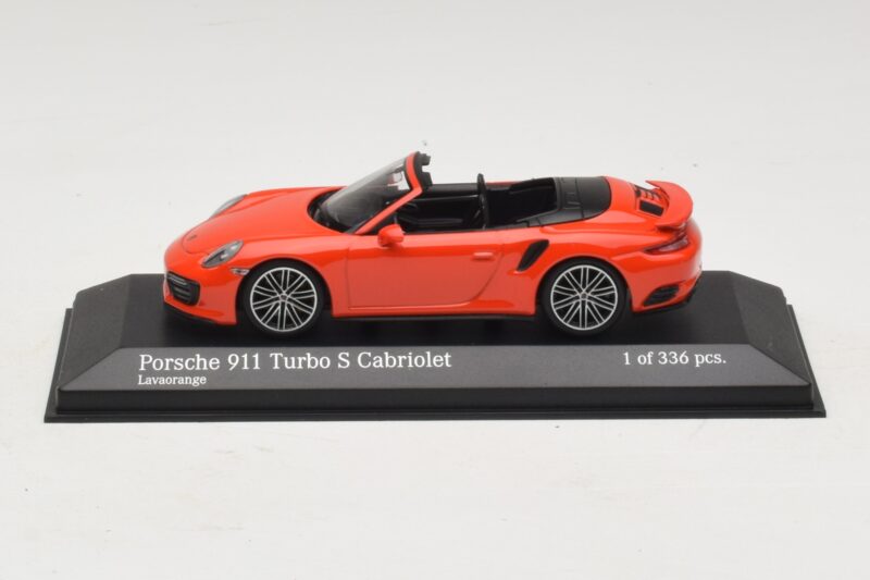 Porsche 911 991 Turbo S Kabriolet Pomarańczowy Minichamps 1:43 410067181 Metal