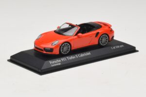 Porsche 911 991 Turbo S Kabriolet Pomarańczowy Minichamps 1:43 410067181 Metal — zdjęcie 2 z 5