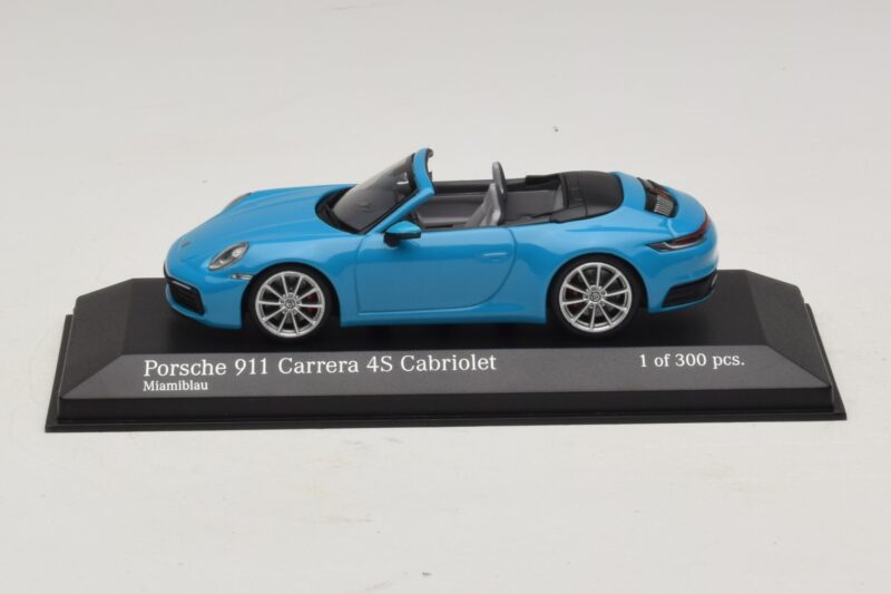 Porsche 911 992 Carrera 4S Kabriolet Niebieski Minichamps 1:43 410069332 Metal