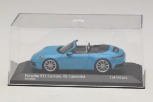 Porsche 911 992 Carrera 4S Kabriolet Niebieski Minichamps 1:43 410069332 Metal — zdjęcie 4 z 5