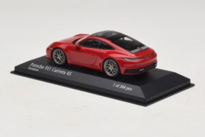 Porsche 911 992 Carrera 4S Czerwony Minichamps 1:43 410069321 Metal — zdjęcie 3 z 5