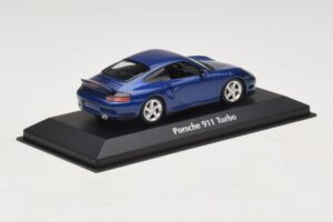 Porsche 911 996 Turbo Blue Metallic Maxichamps 1:43 940069301 Metal — zdjęcie 2 z 5