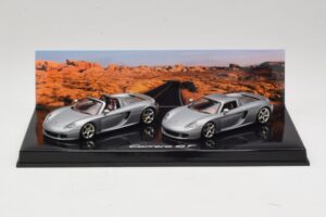 Porsche Carrera GT Spider & Coupe Zestaw Srebrny Minichamps 1:43 WAP02010314 Metal