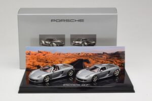 Porsche Carrera GT Spider & Coupe Zestaw Srebrny Minichamps 1:43 WAP02010314 Metal — zdjęcie 5 z 5