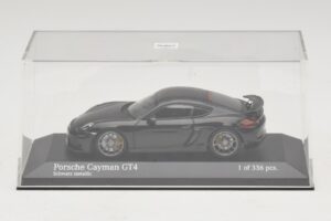 Porsche Cayman GT4 981 Black Metallic Minichamps 1:43 410066121 Metal — zdjęcie 4 z 5