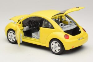 Volkswagen New Beetle A4 Żółty Bburago 1:18 3302 Metal — zdjęcie 5 z 8